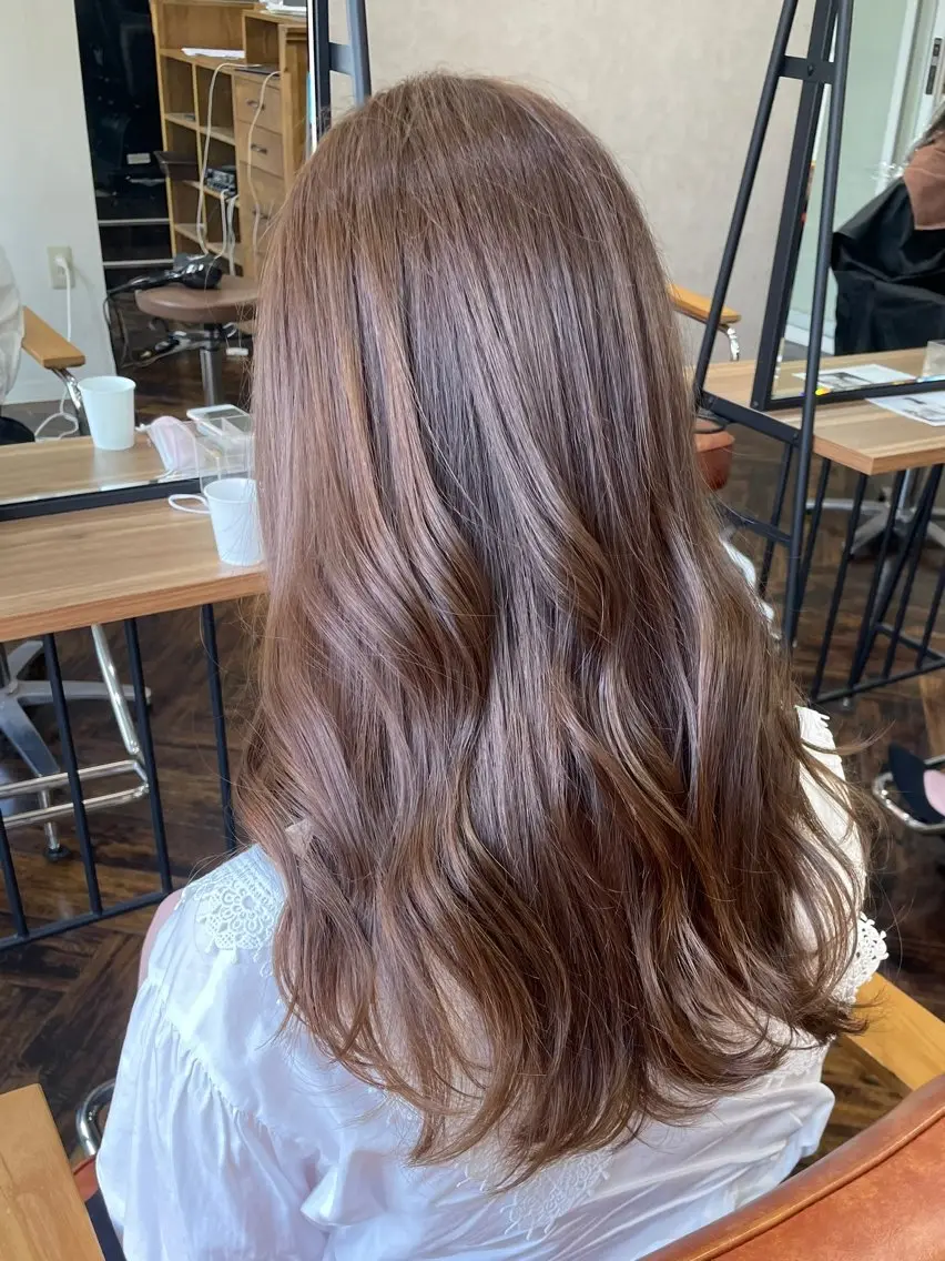 ロング カラー カット ヘアカラー トリートメント 関口 柊のヘアスタイル