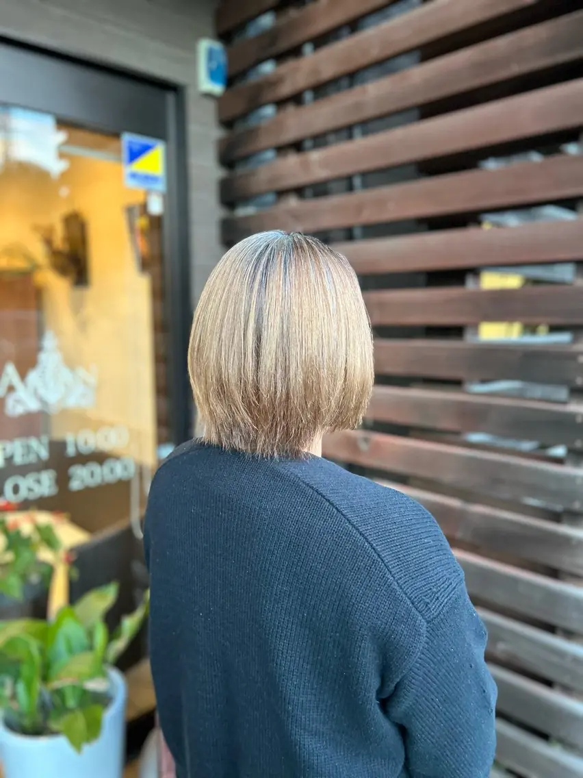 ショート 縮毛矯正 【AMAN】 篠田 蒼のヘアスタイル