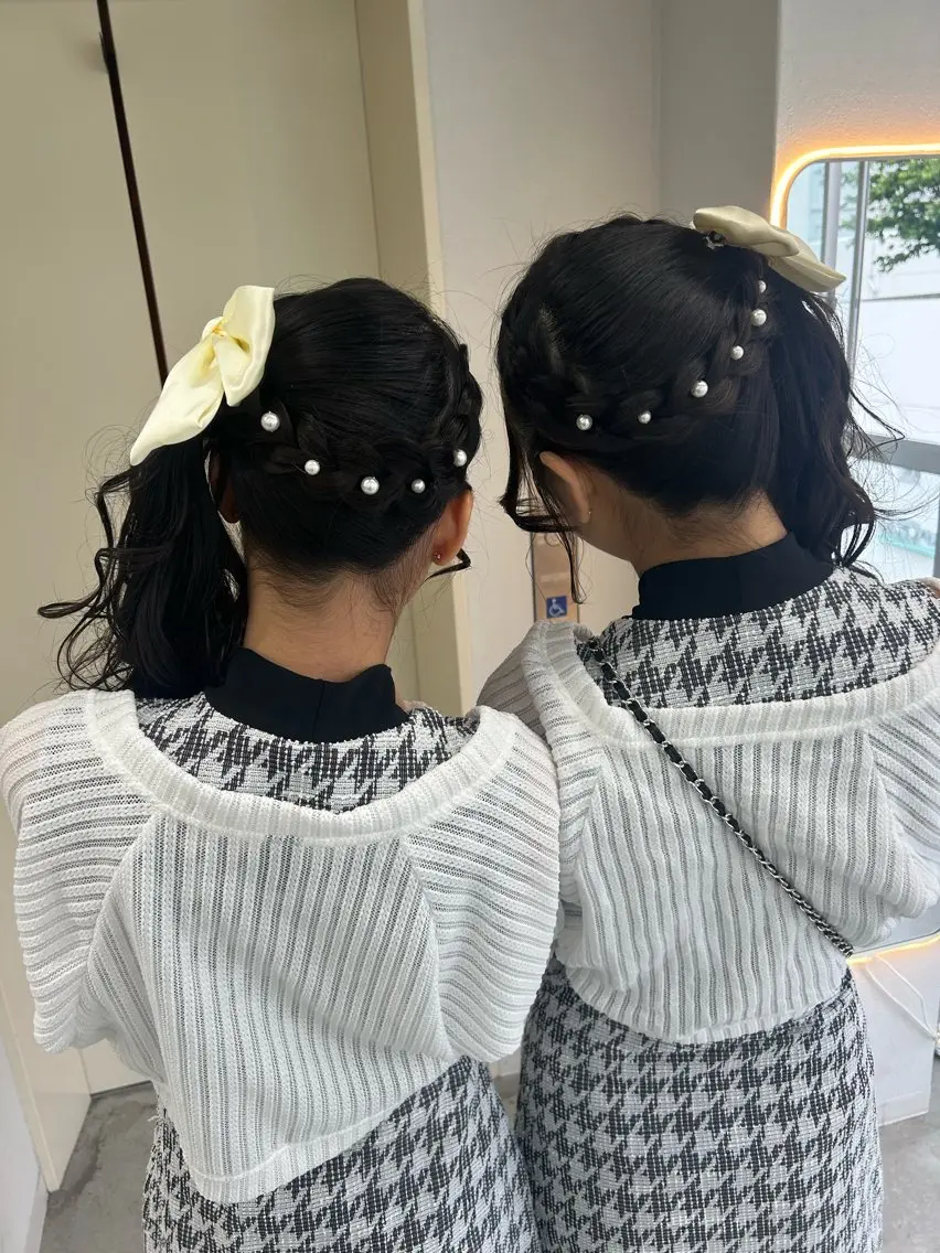 ロング ヘアアレンジ ヘアセット Gisel みらののヘアスタイル
