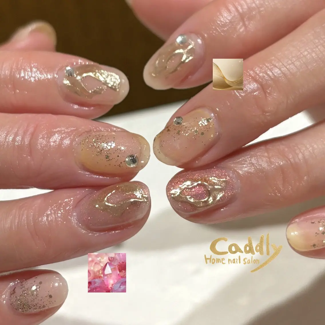 ネイル キラキラネイル ハンドネイル caddly naoのネイルデザイン