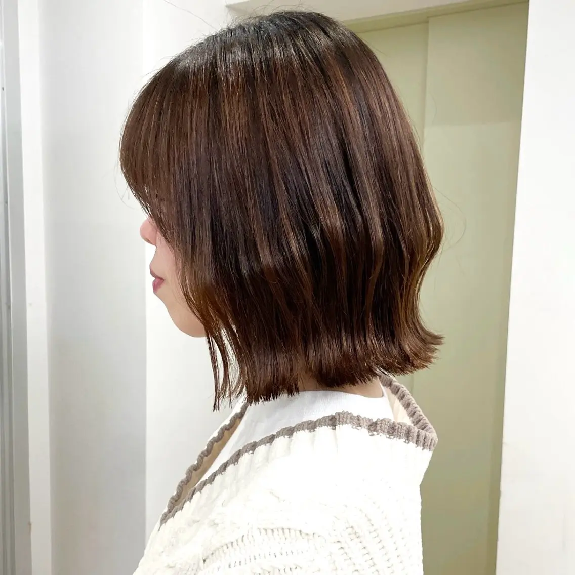 ショート カラー 切りっぱなしボブ 透明感カラー ボブ 髪質改善 似合わせカット カット ヘアカラー トリートメント 艶髪/髪質改善 ナカムラのヘアスタイル