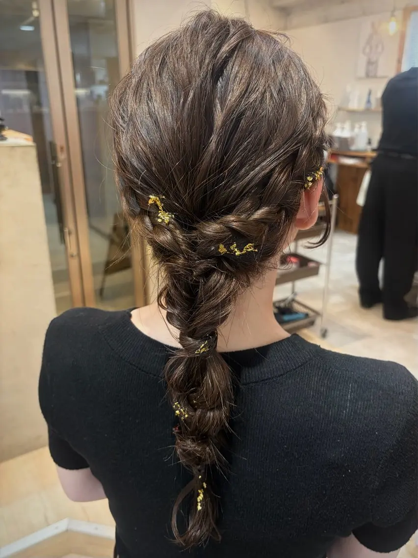 ロング ヘアアレンジ レイヤーカット ヘアセット cana 札幌レイヤースタイルのヘアスタイル
