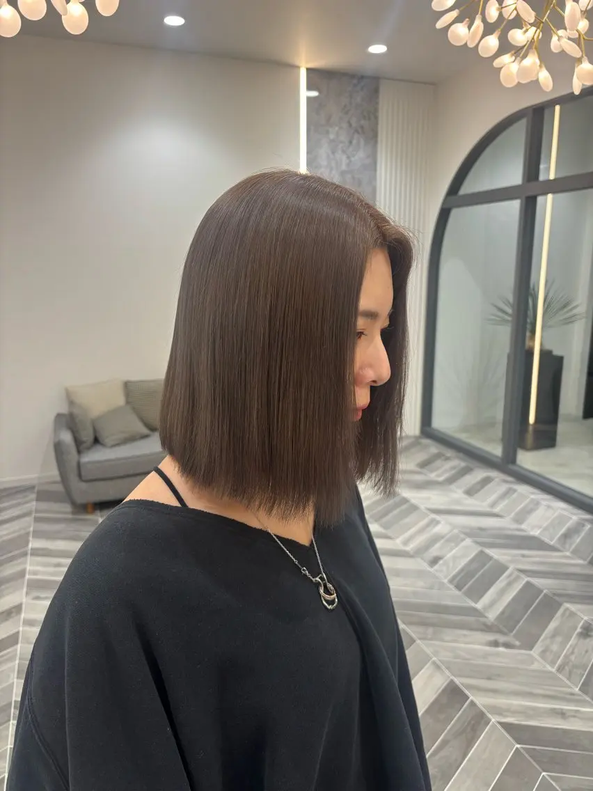 カラー ブリーチ 透明感カラー グレージュ ラベンダーカラー ラベンダーグレージュ ヘアカラー EARTH秋田新国道 ／佐藤美柚のヘアスタイル