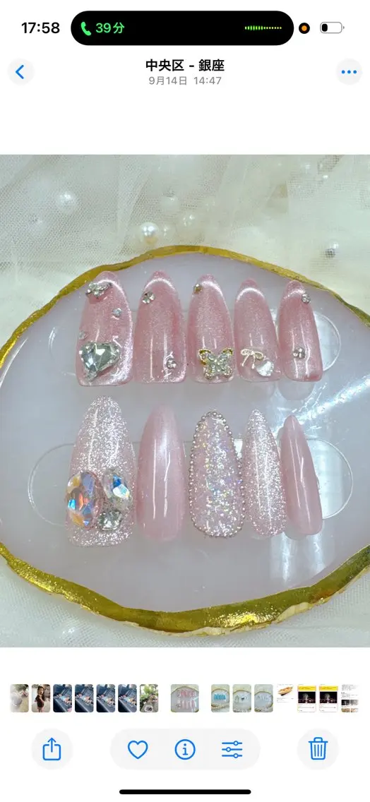 ネイル ボルドー チークネイル ドット 長さ出し ジェルネイル ハンドネイル Queeens nailのネイルデザイン