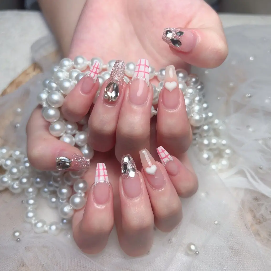 ネイル ハンドネイル M 🌷Nail 長さだし専門店のネイルデザイン