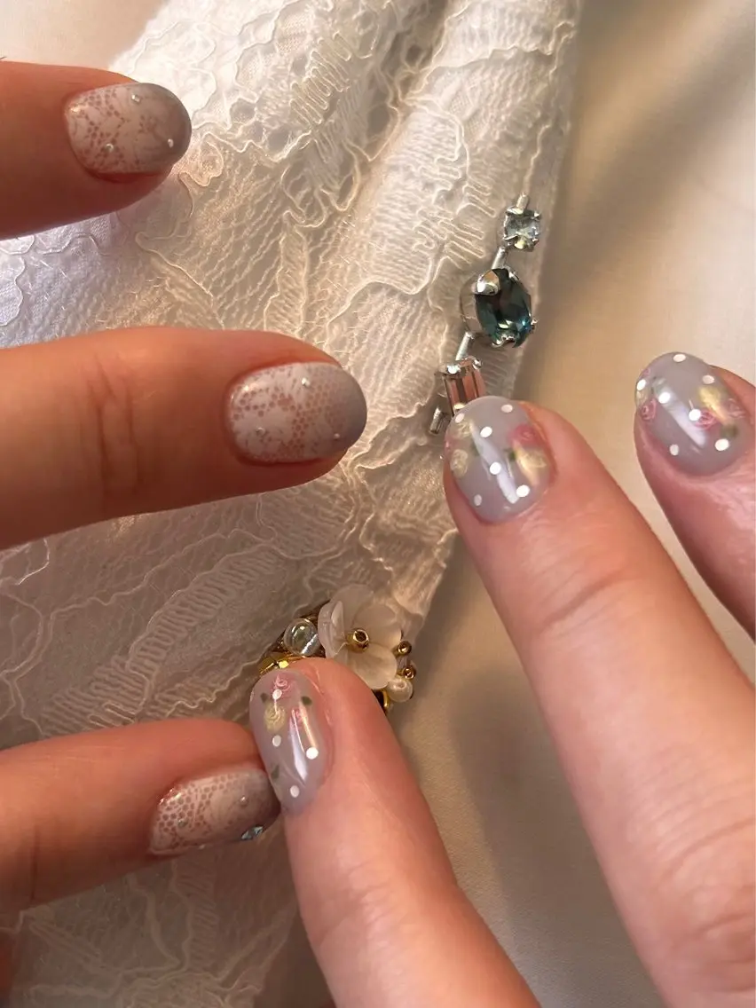 ネイル レース 春ネイル Re HEURのネイルデザイン