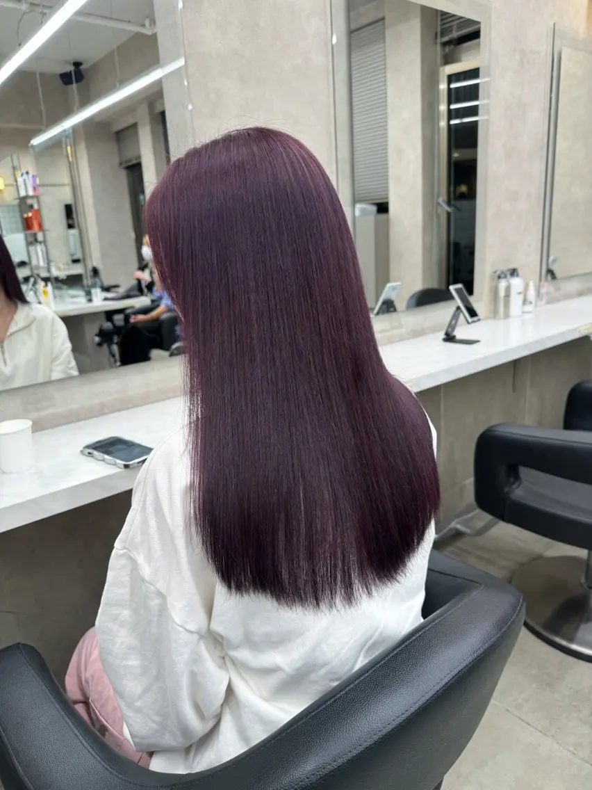 セミロング カラー ヘアアレンジ Over hair_ misakiのヘアスタイル