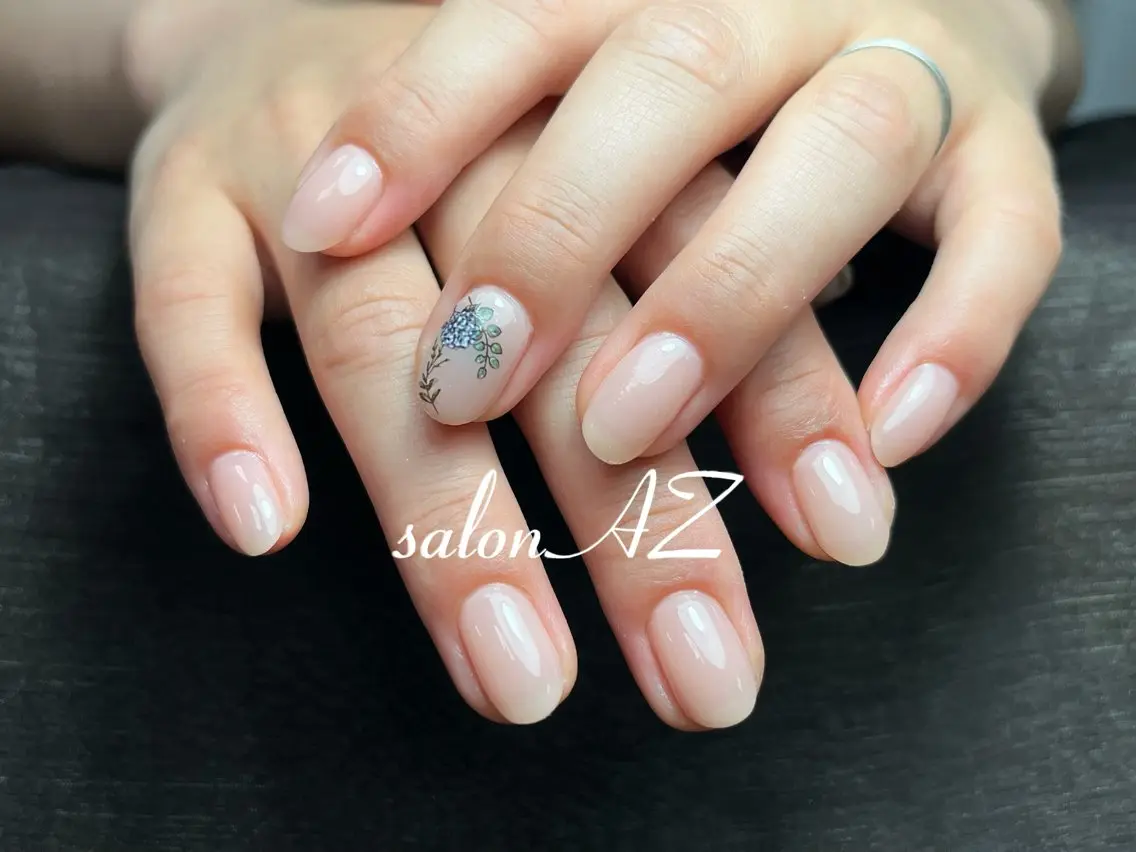 ネイル アートネイル 長さ出し フットネイル フレンチネイル ジェルネイル salon AZのネイルデザイン