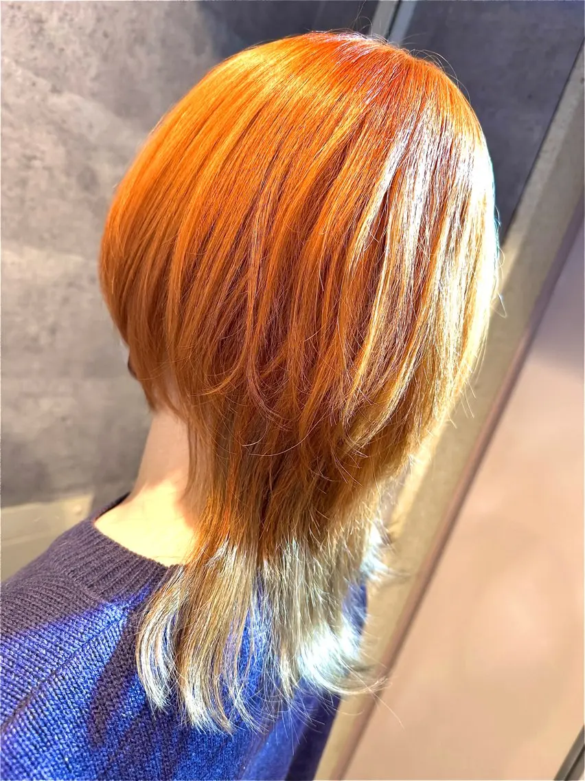 ミディアム ヘアカラー 髪質改善池袋𓊆 大士𓊇ダブルカラーのヘアスタイル