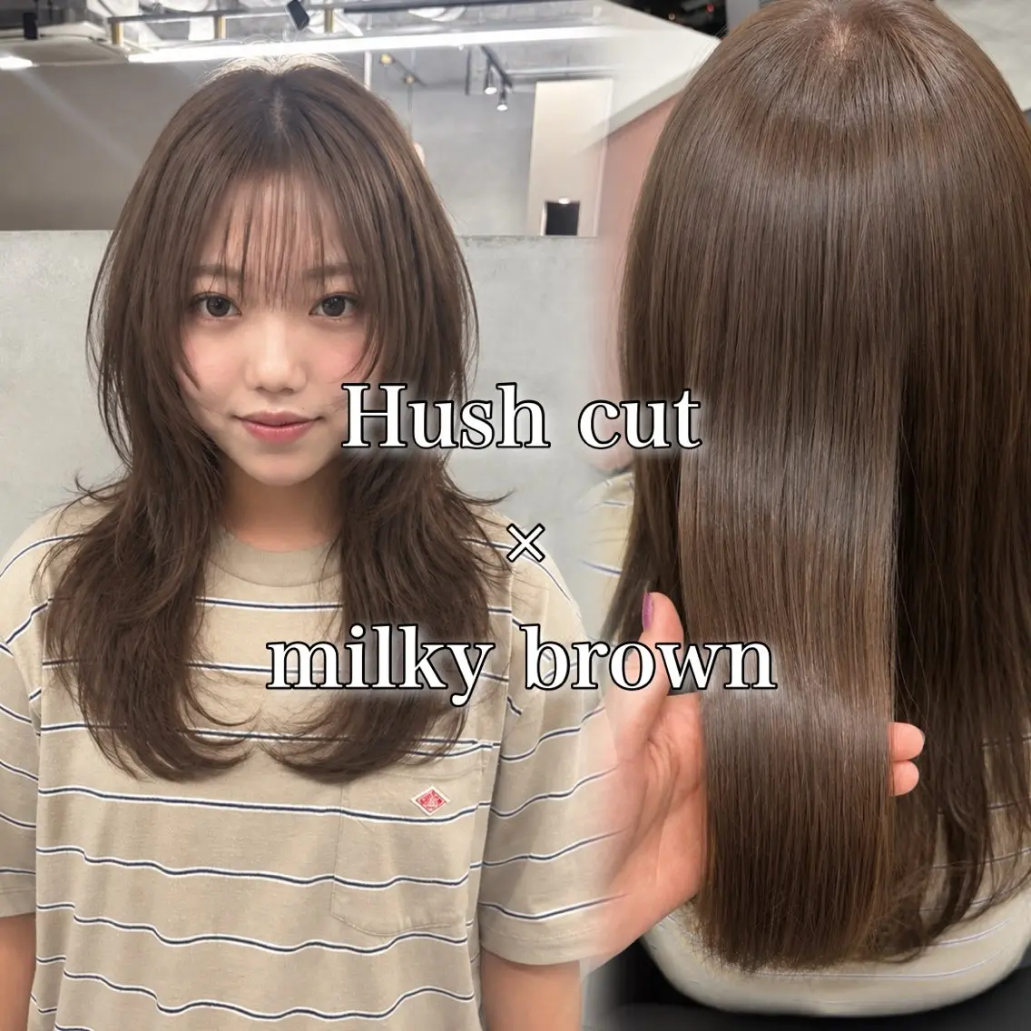 セミロング カラー カット ヘアカラー THE ECT 🌸濱吉優希🌸のヘアスタイル