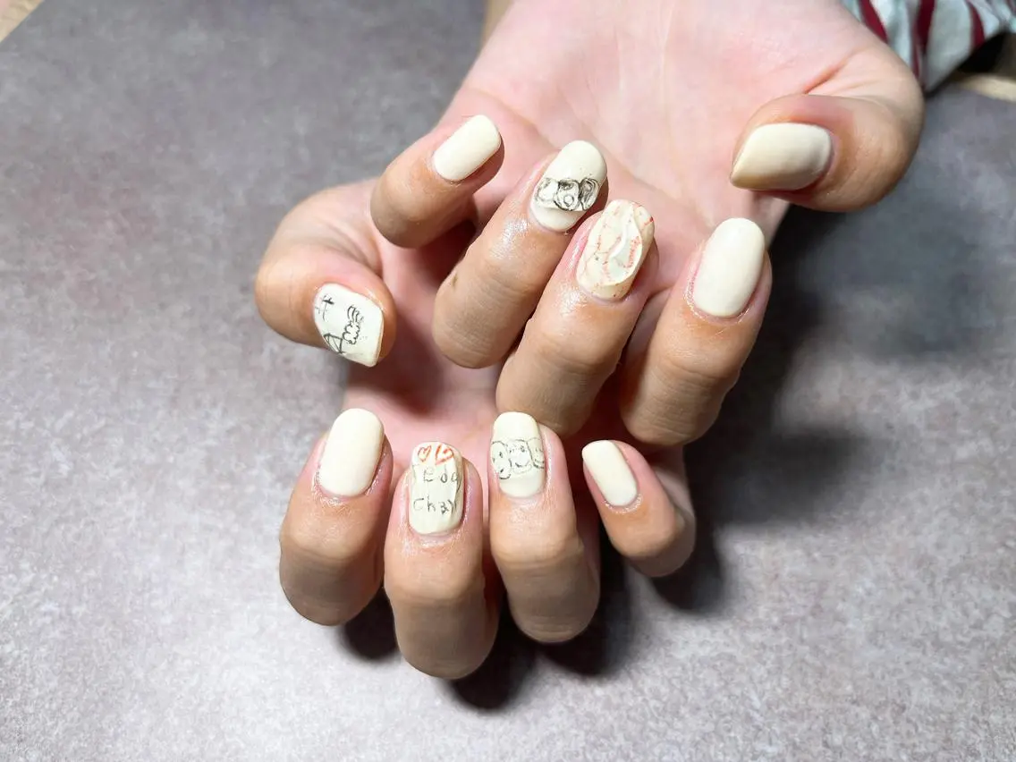 ネイル ぷっくりネイル ハンドネイル ハンドケア nail salon M'U【エムユー】のネイルデザイン