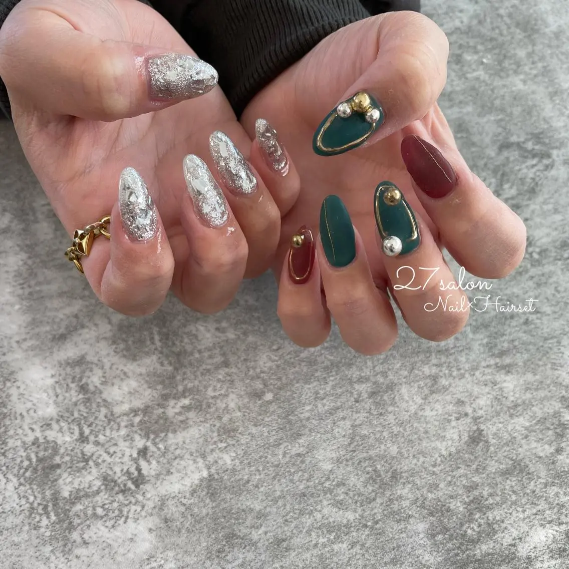 ネイル 冬ネイル クリスマス 27salon yuinaのネイルデザイン