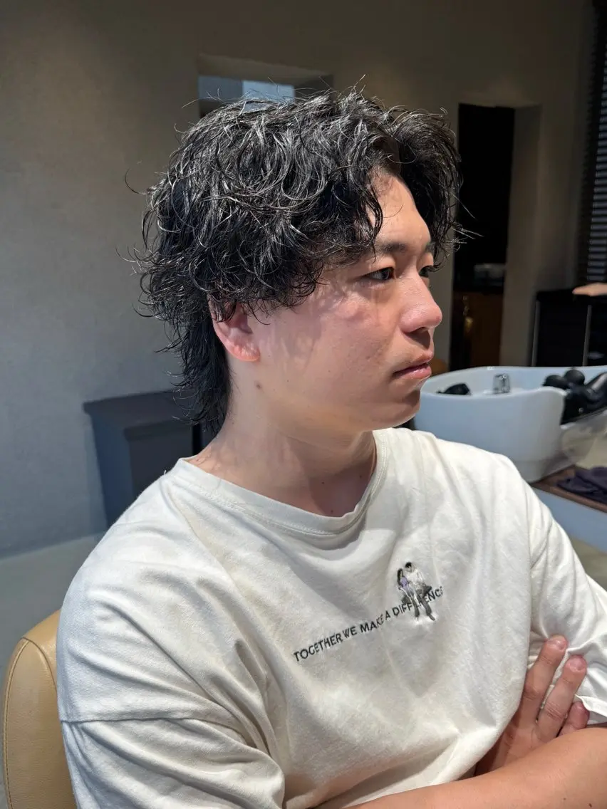 パーマ メンズ カット パーマ メンズカットパーマ 伊藤瑠星のヘアスタイル