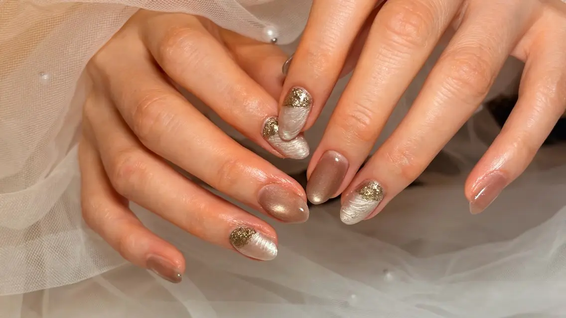 ネイル ハンドネイル NellyNail *̩̩̥ あおい🌷のネイルデザイン