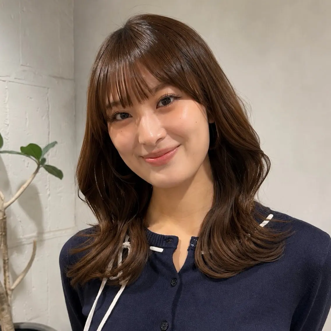 セミロング カラー 顔周りレイヤー꙳⋆ ミディアム⌇SAKIのヘアスタイル