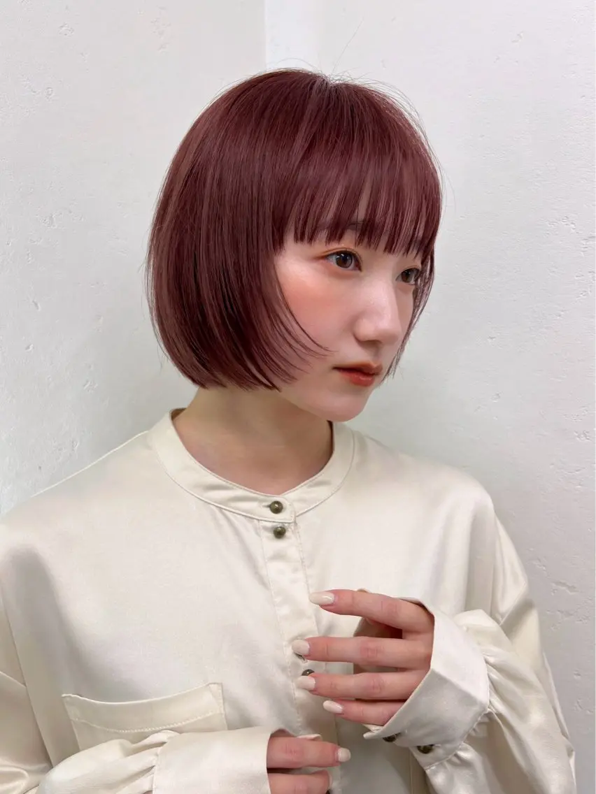 ショート カラー 🥑🫧田實 紗和 ボブ/暖色カラー🩰のヘアスタイル