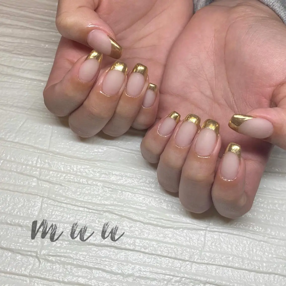 ネイル マットネイル ミラーネイル muu nailのネイルデザイン