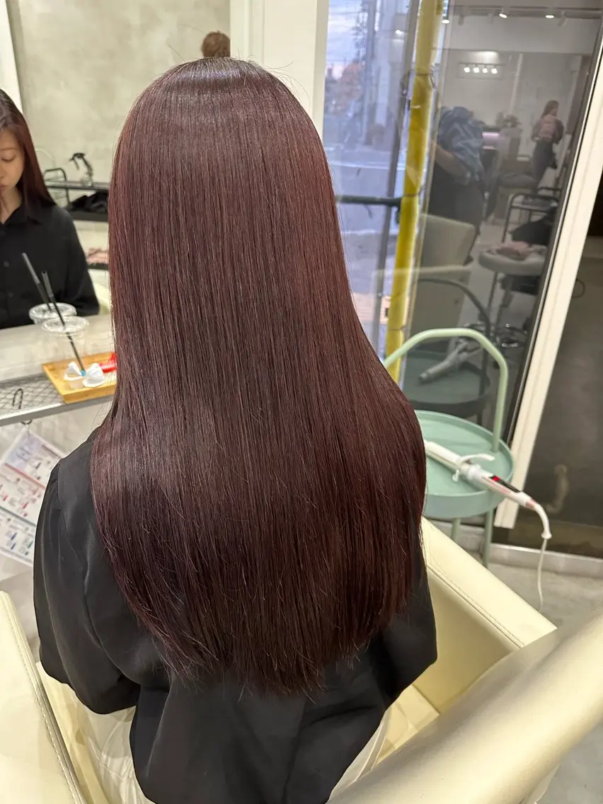 セミロング カラー さあや 【透け感/艶感】のヘアスタイル