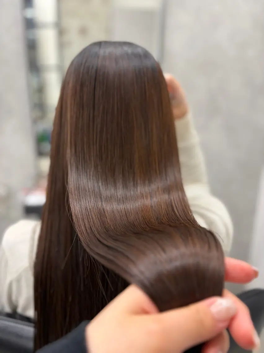 ロング カラー 髪質改善 縮毛矯正 トリートメント ヘアカラー 縮毛矯正 トリートメント すぐ巻ける縮毛矯正 🍀勝倉　麗のヘアスタイル