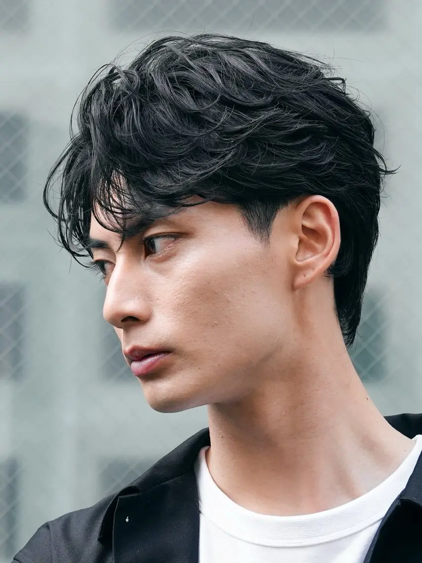 パーマ メンズ カット パーマ 髙村 心のヘアスタイル