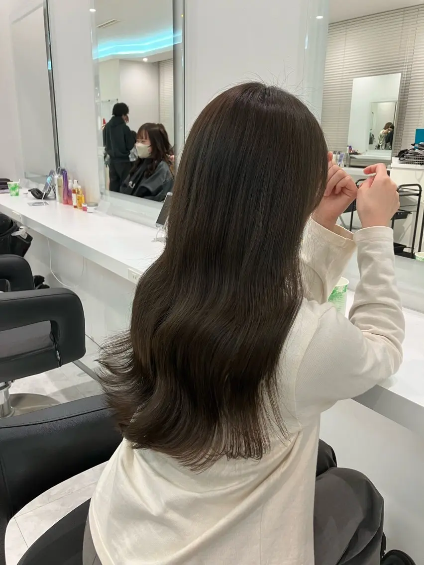 ロング カラー ヘアアレンジ 💓色落ちまで綺麗な 垢抜けカラー💓のヘアスタイル