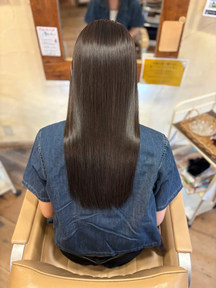 ロング カット トリートメント ヘアセット 柘植 雅大のヘアスタイル