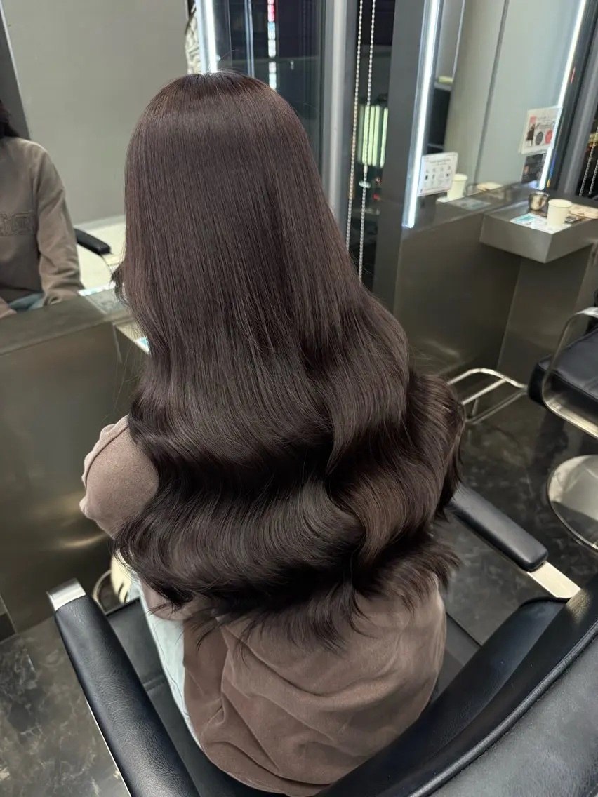 ロング カラー ヘアアレンジ カット ヘアカラー トリートメント ヘアセット 韓国ヘア🖤/透明感 shihoのヘアスタイル