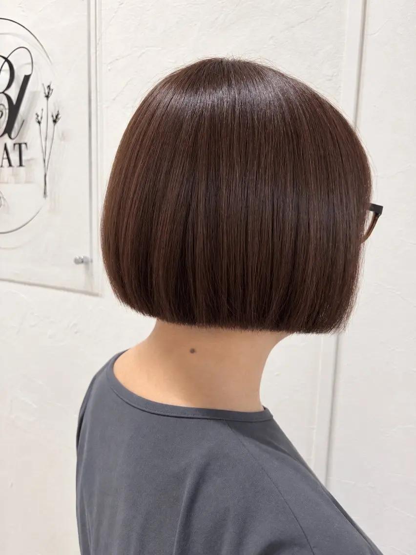 ミディアム カラー ボブ カット ヘアカラー トリートメント 【eclat】 林あきこのヘアスタイル