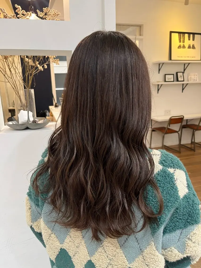 ロング カット ヘアカラー トリートメント 無料カットモデル‪✨ ✂️Nanami🌷のヘアスタイル