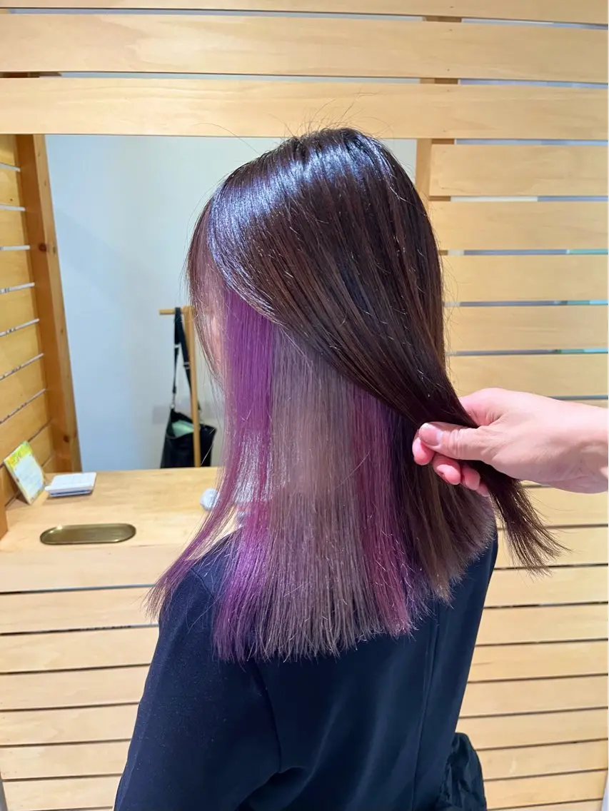セミロング カラー ブリーチ ヘアカラー トリートメント ✨髪質改善🎨 杉本賢人のヘアスタイル