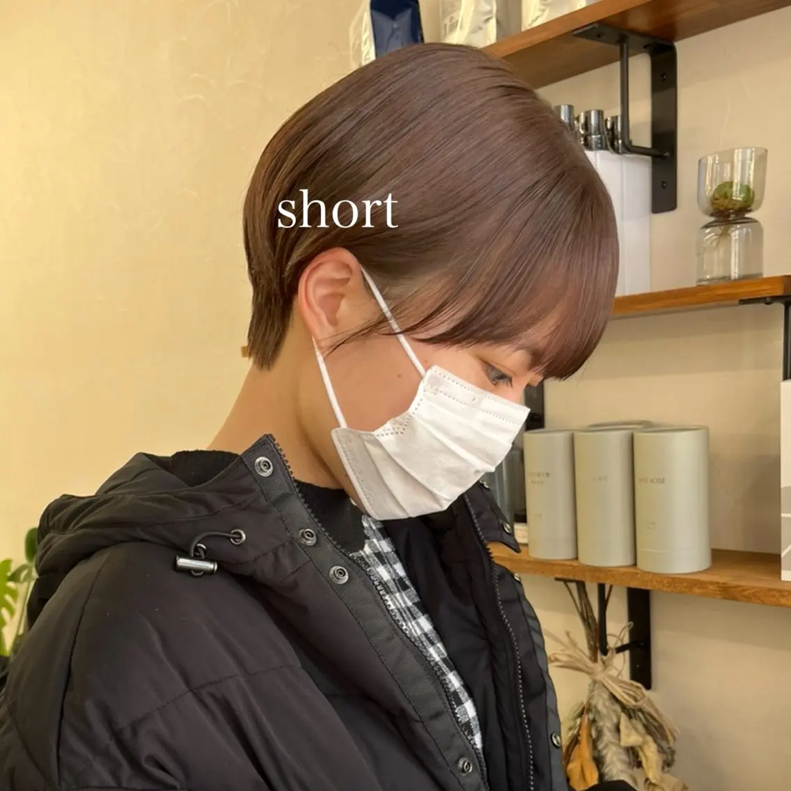 ショート カラー 切りっぱなしボブ ショートボブ ハンサムショート ブリーチ ブラウンカラー カット ヘアカラー トリートメント 初めてのショート お任せください✂️のヘアスタイル