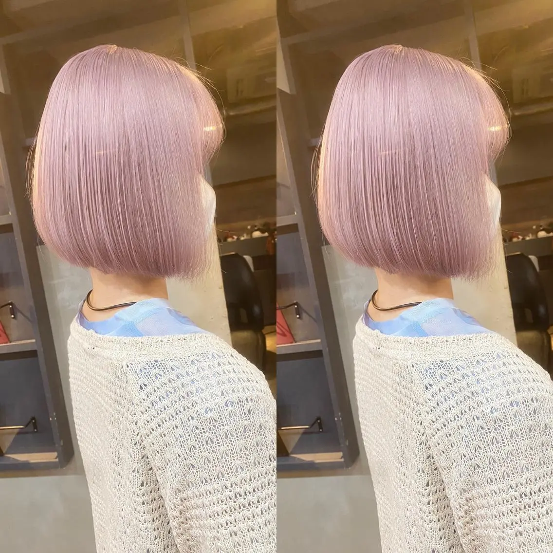ミディアム カラー ヘアカラー トリートメント yoriダブルカラー 代表すがわらのヘアスタイル