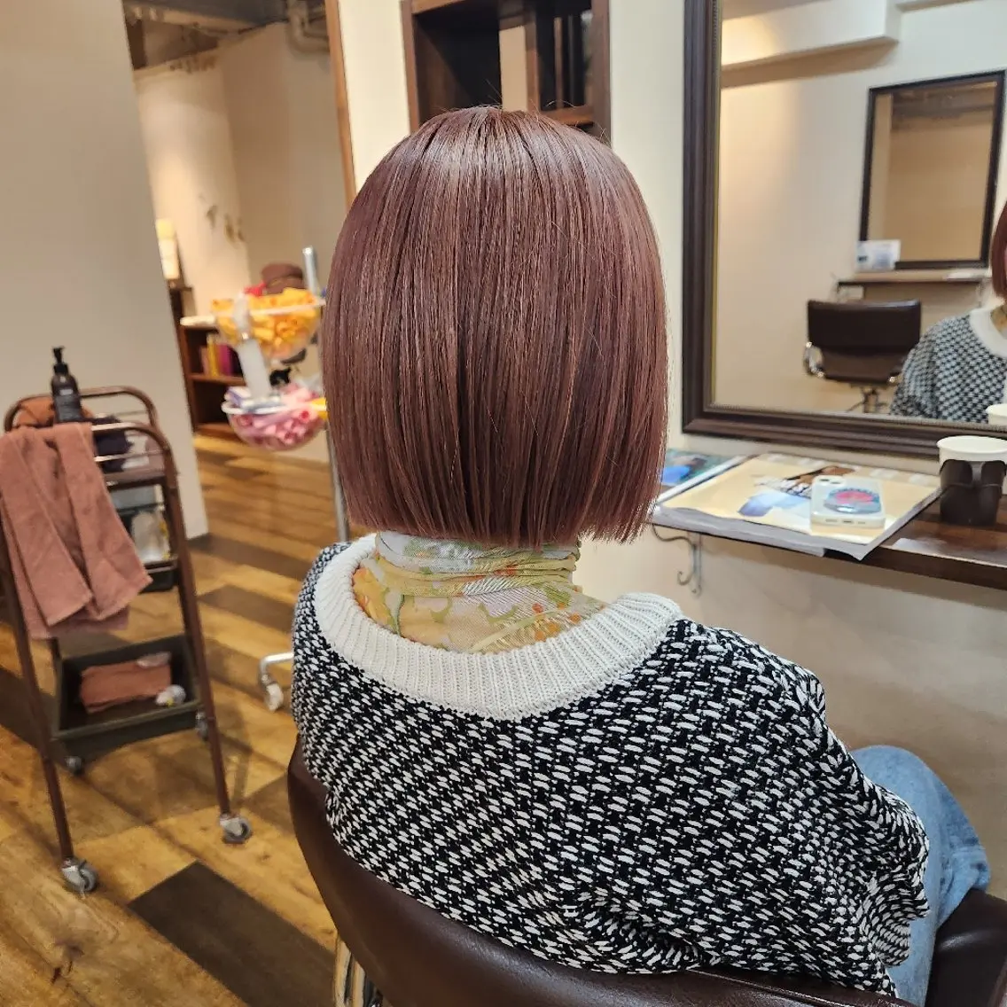 ミディアム 切りっぱなしボブ ボブ 龍 悠紀のヘアスタイル