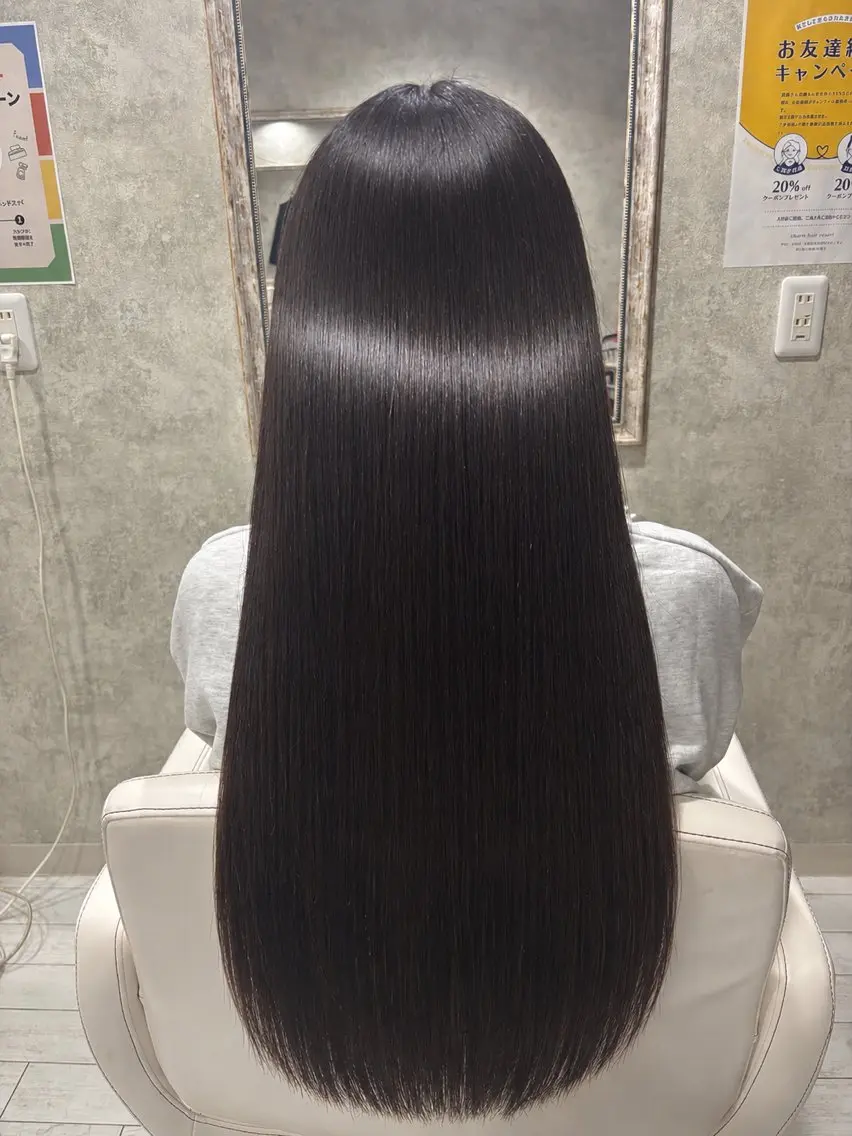 ロング 髪質改善 縮毛矯正 カット 縮毛矯正 トリートメント 無料カット charm美容室のヘアスタイル