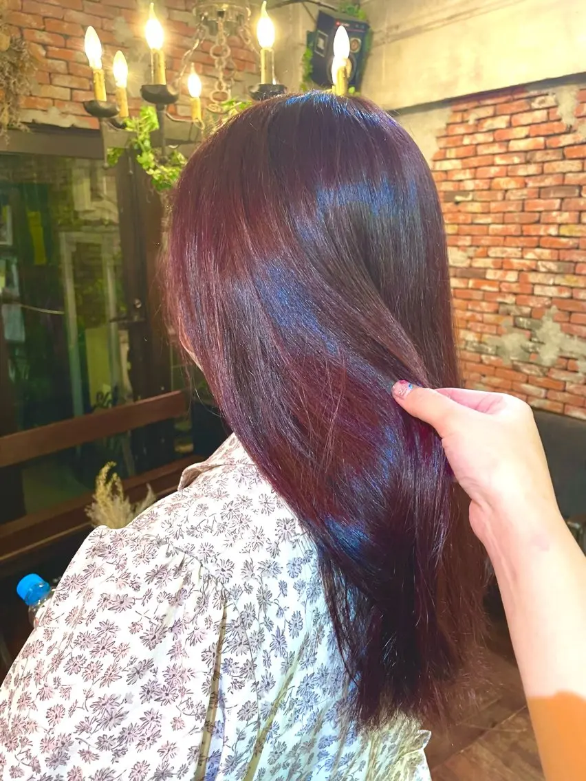 ロング カラー ブリーチ ラベンダーカラー ブリーチなしカラー ピンクカラー 《原宿》暖色カラー kokoaのヘアスタイル