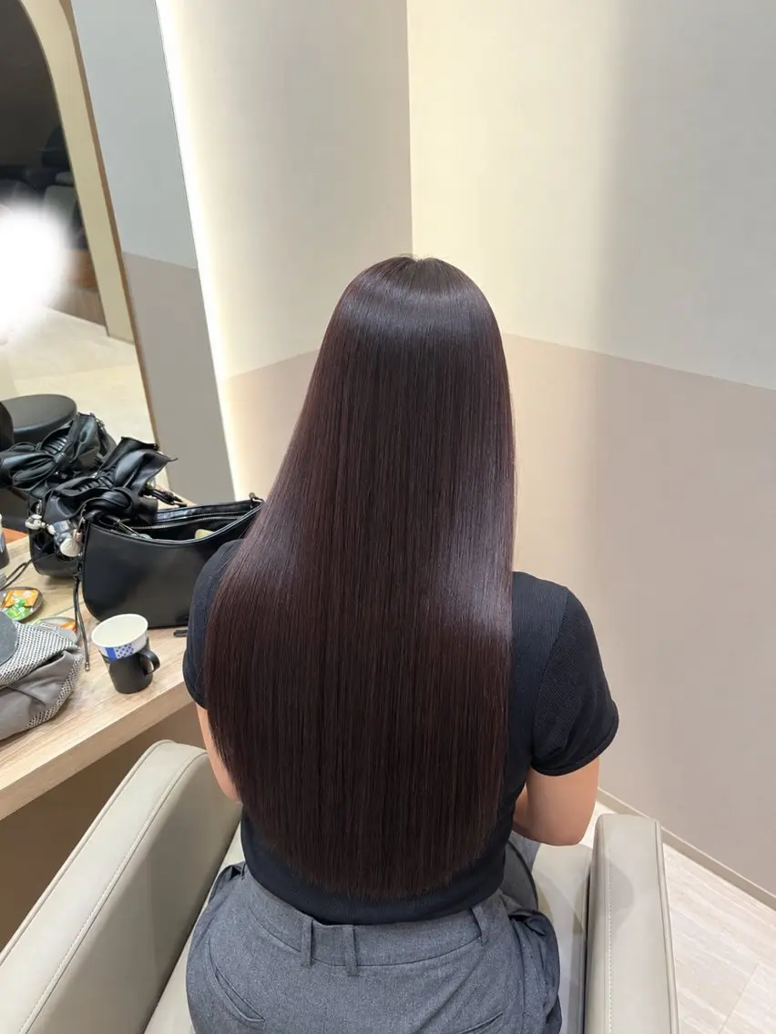 ロング カット ヘアカラー トリートメント yuuna 🤎のヘアスタイル