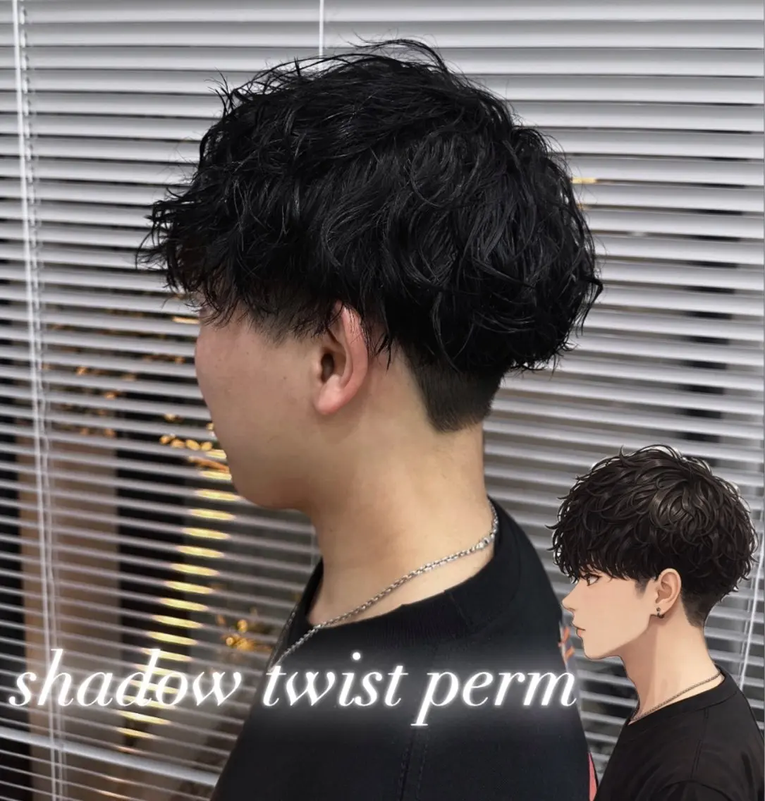 パーマ メンズ メンズパーマ メンズツイストパーマ ツイストパーマ パーマ 透明感カラー/ メンズパーマ/竜希のヘアスタイル