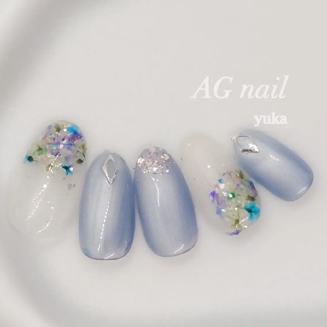 ネイル アートネイル ハンドネイル AGnail 富永  /ちゅるん韓国ネイルのネイルデザイン