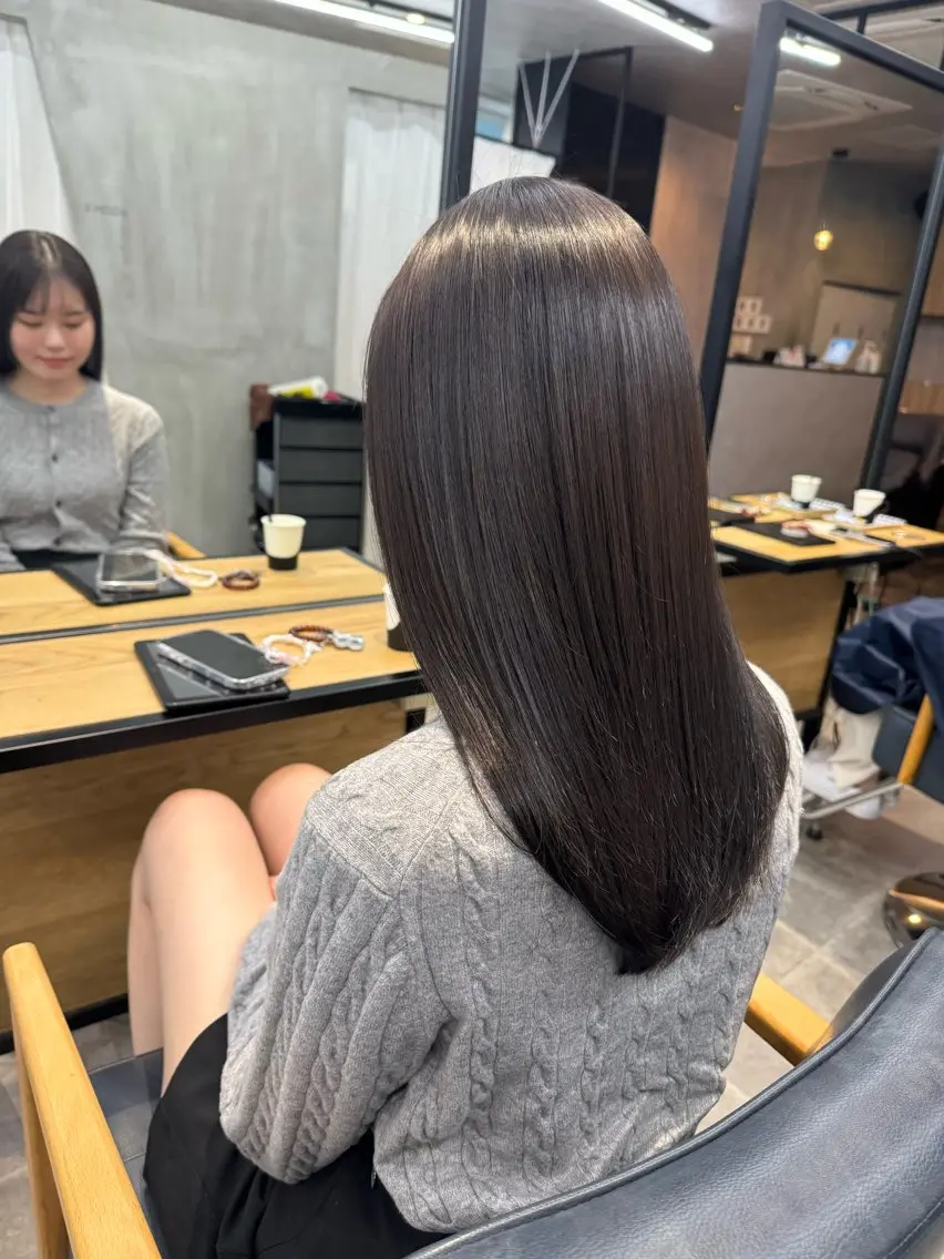 【髪質改善☆人気No.2】カット+カラー+TOKIO de SINKAストレート♪の写真