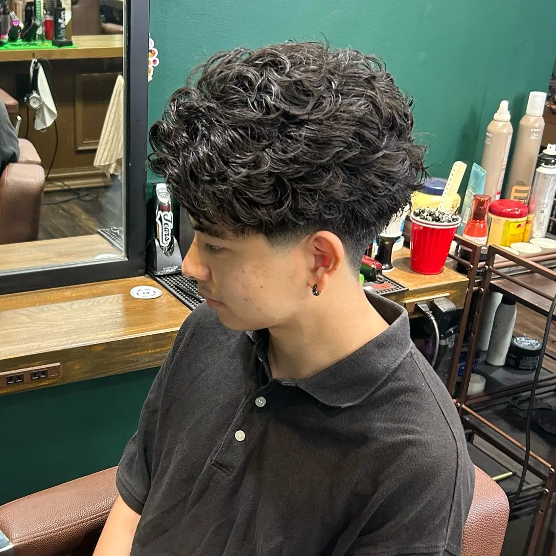 ショート パーマ メンズ メンズパーマ カット パーマ 💈PRO SHOP WAVE 望愛💈のヘアスタイル