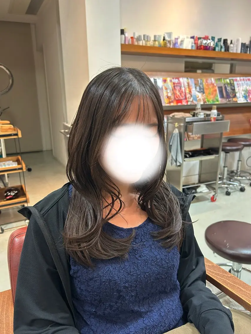 似合わせカット(顎下までの長さのみ)の写真