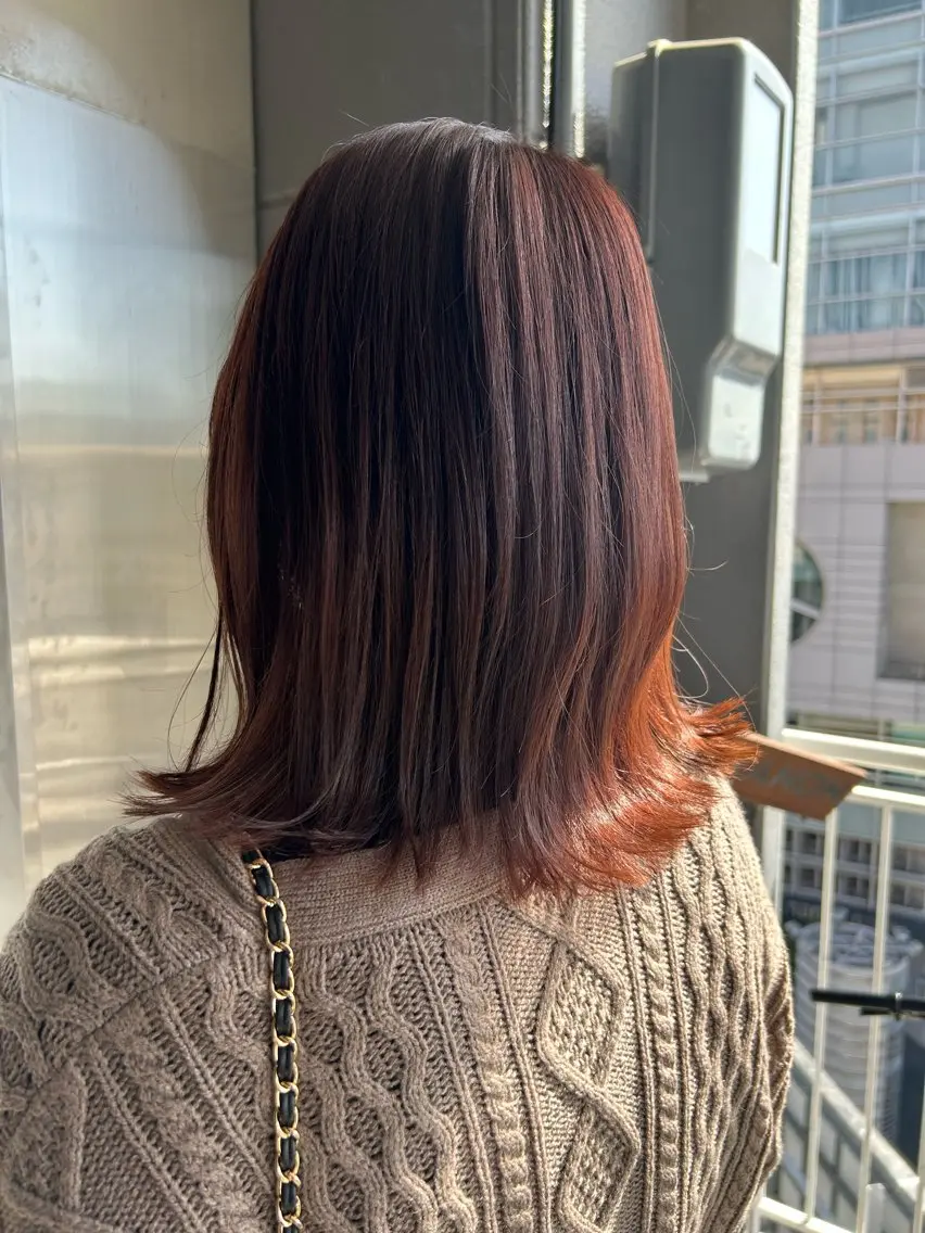 ミディアム カラー 滝本 和叶のヘアスタイル
