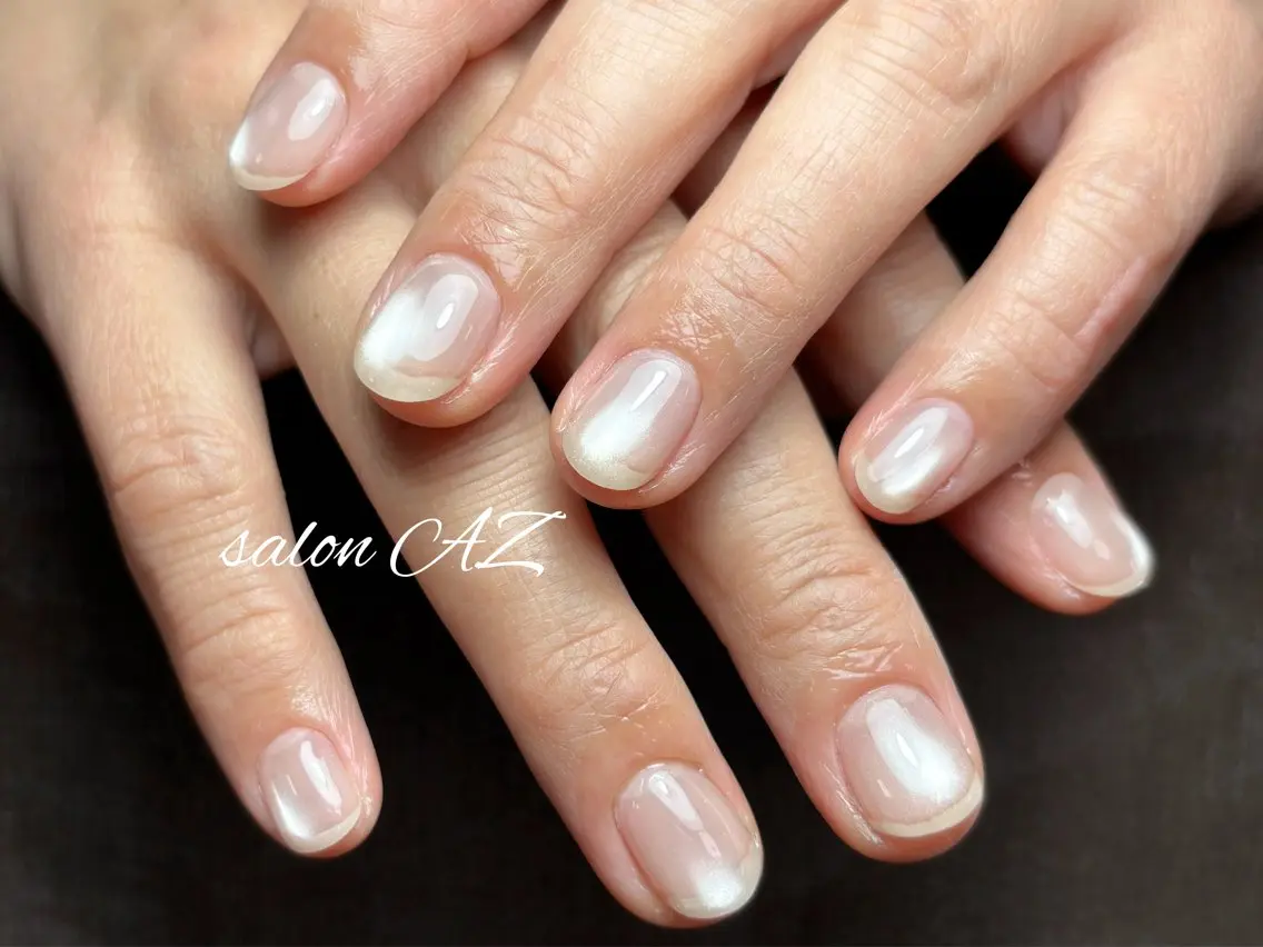 ネイル アートネイル 長さ出し フットネイル フレンチネイル ジェルネイル ハンドネイル salon AZのネイルデザイン