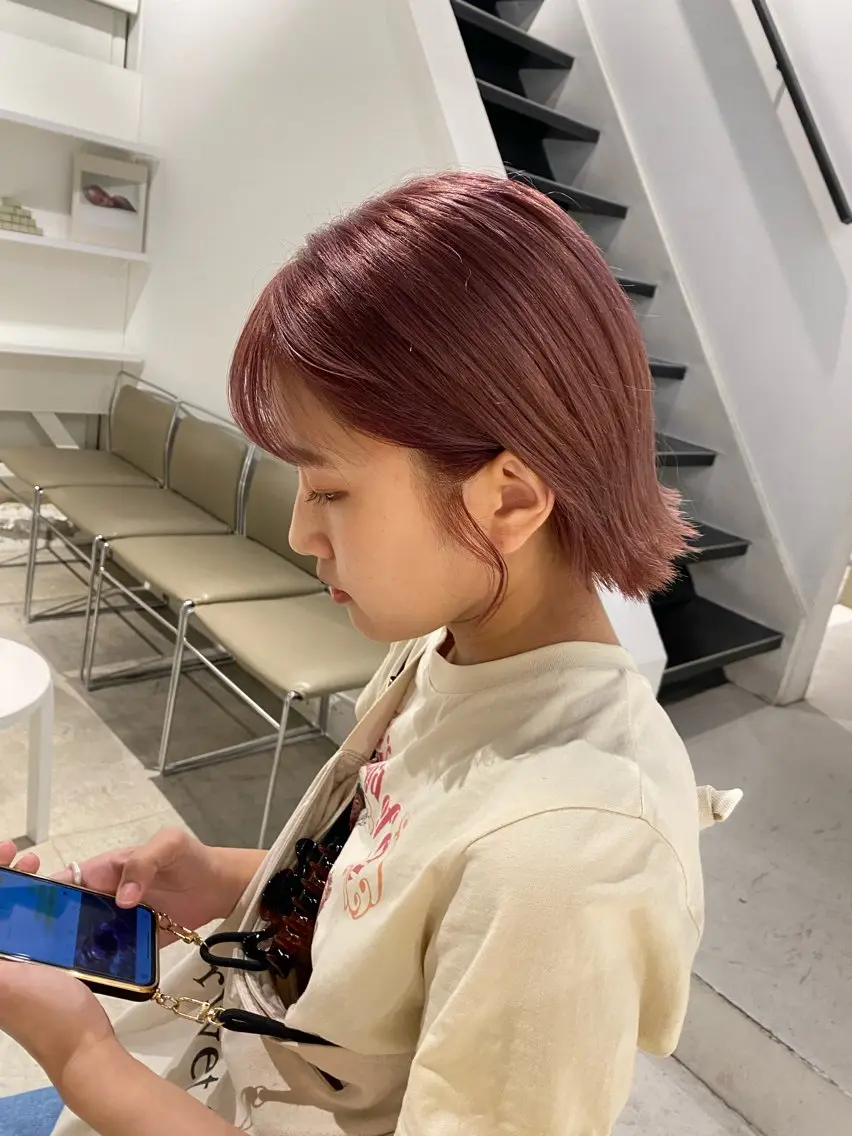 ショート 切りっぱなしボブ ボブ カット &72 takiのヘアスタイル