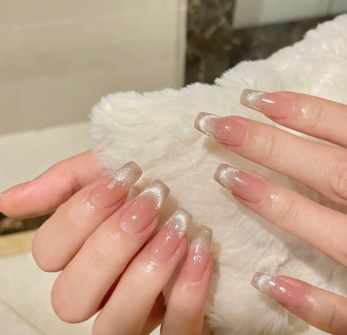 大人気ちゅるん❗️🐰ワンホンネイルマグネットフレンチ/ベイビーブーマー/ハートマグネット/ガラス玉マグネット5980の写真