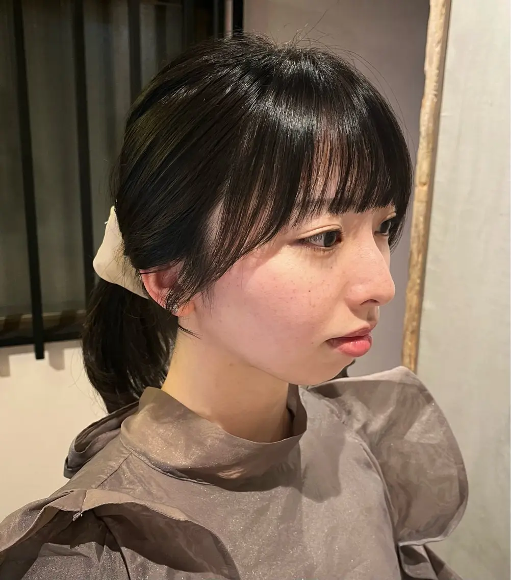 ミディアム 顔周りカット LoE[ロエ]桃井 香菜子のヘアスタイル
