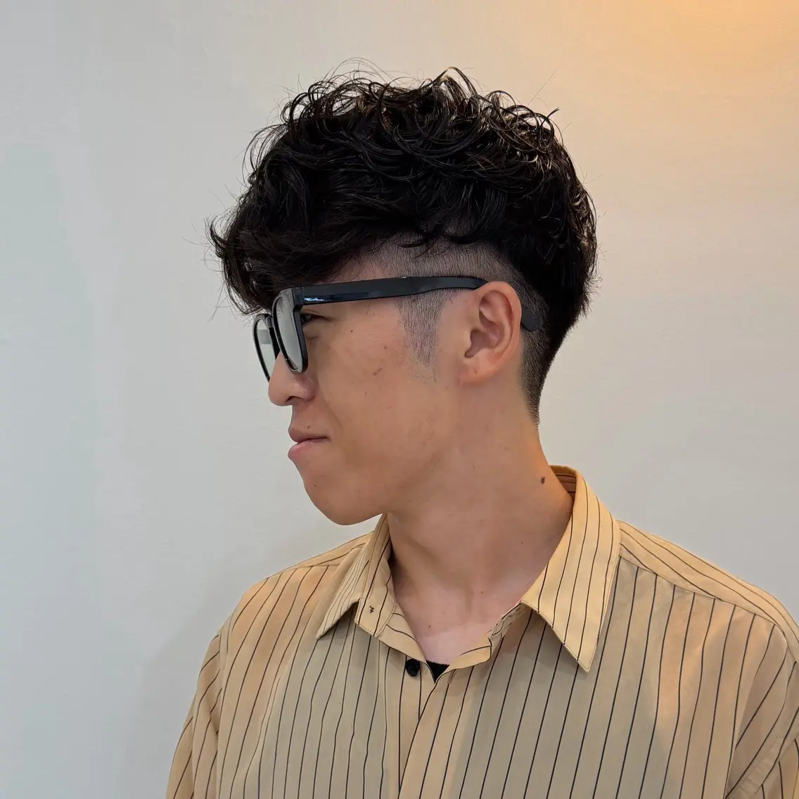 パーマ メンズ スペインカール カット パーマ 鈴木 七海のヘアスタイル