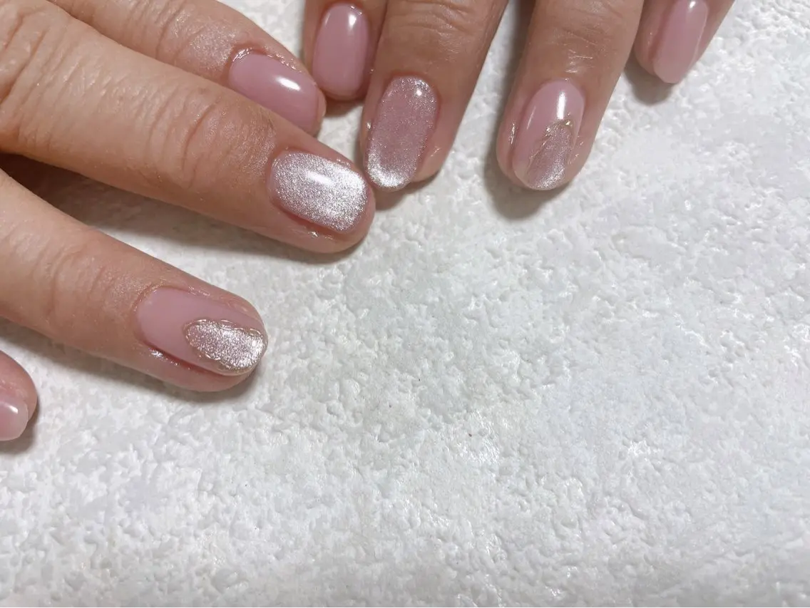 ネイル オーロラネイル フットネイル フレンチネイル ジェルネイル 韓国ネイル mogunail &blowのネイルデザイン