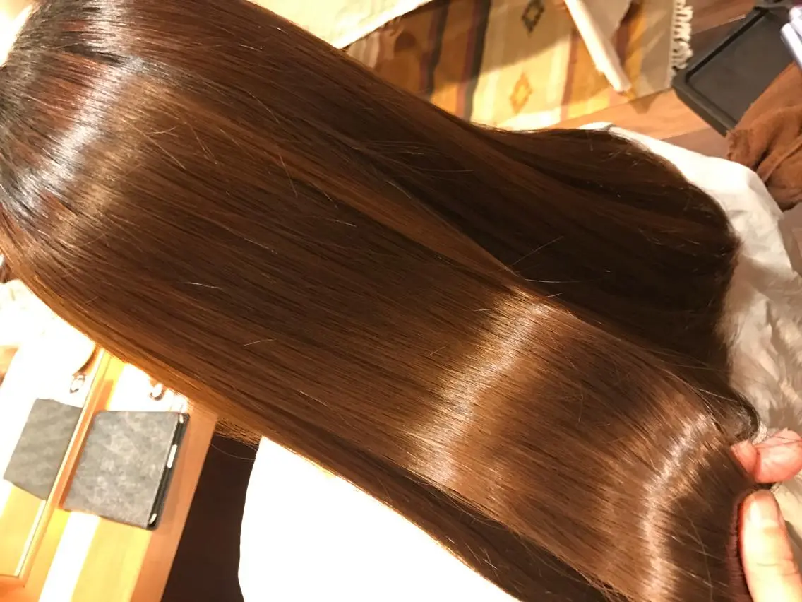 ロング 髪質改善 小國 綾かのヘアスタイル