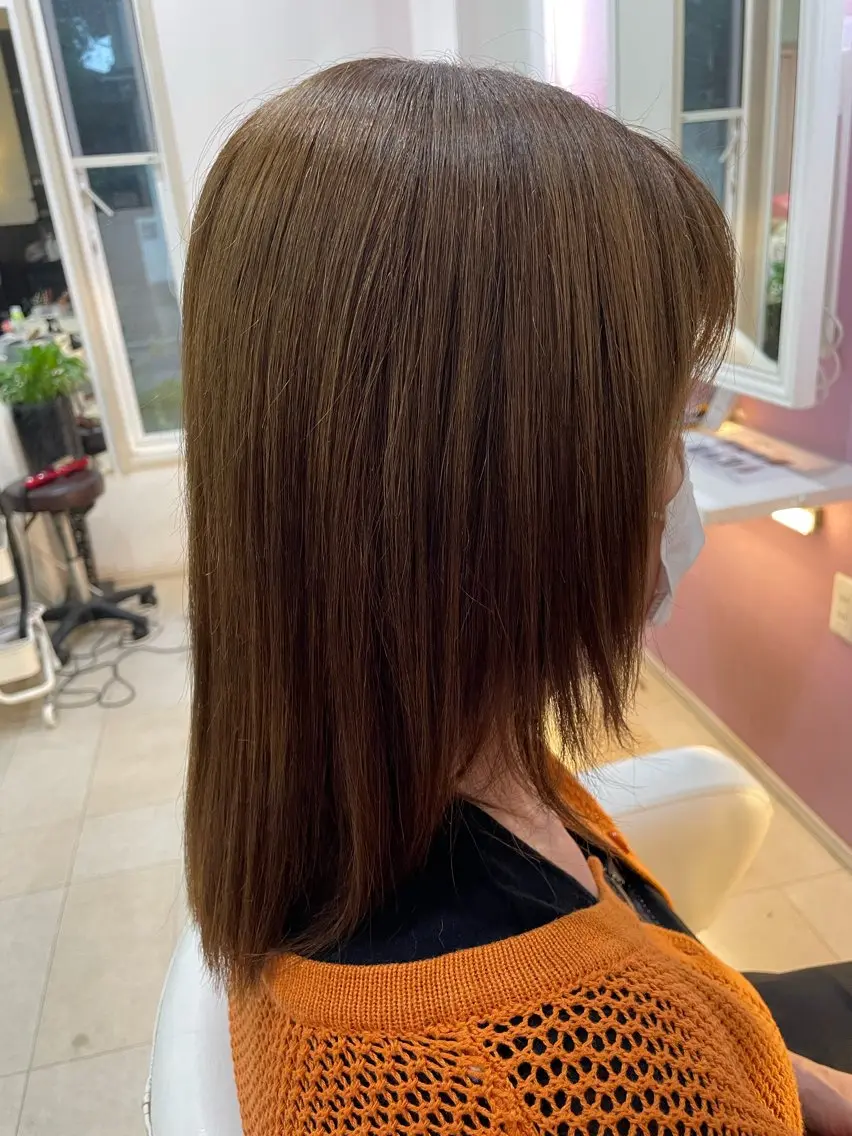 ミディアム 加藤 亜実のヘアスタイル